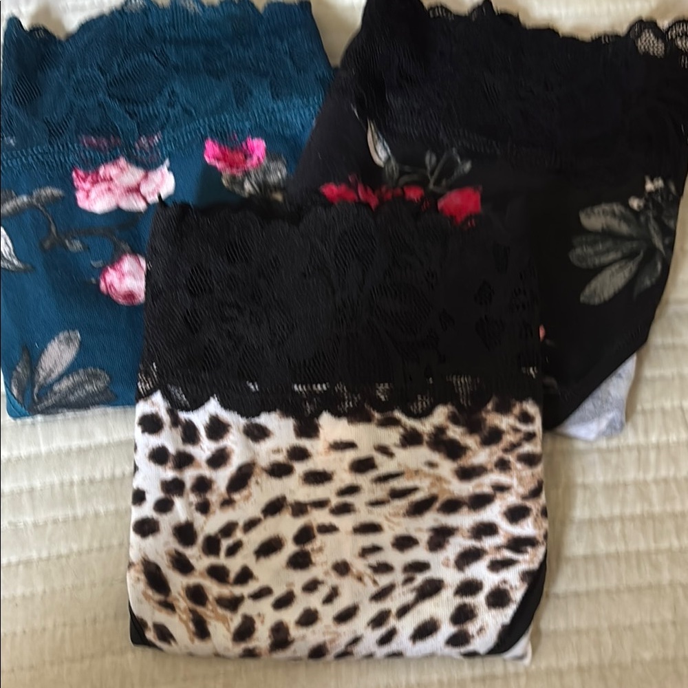 Victoria's Secret Blue and Black Lace Panties